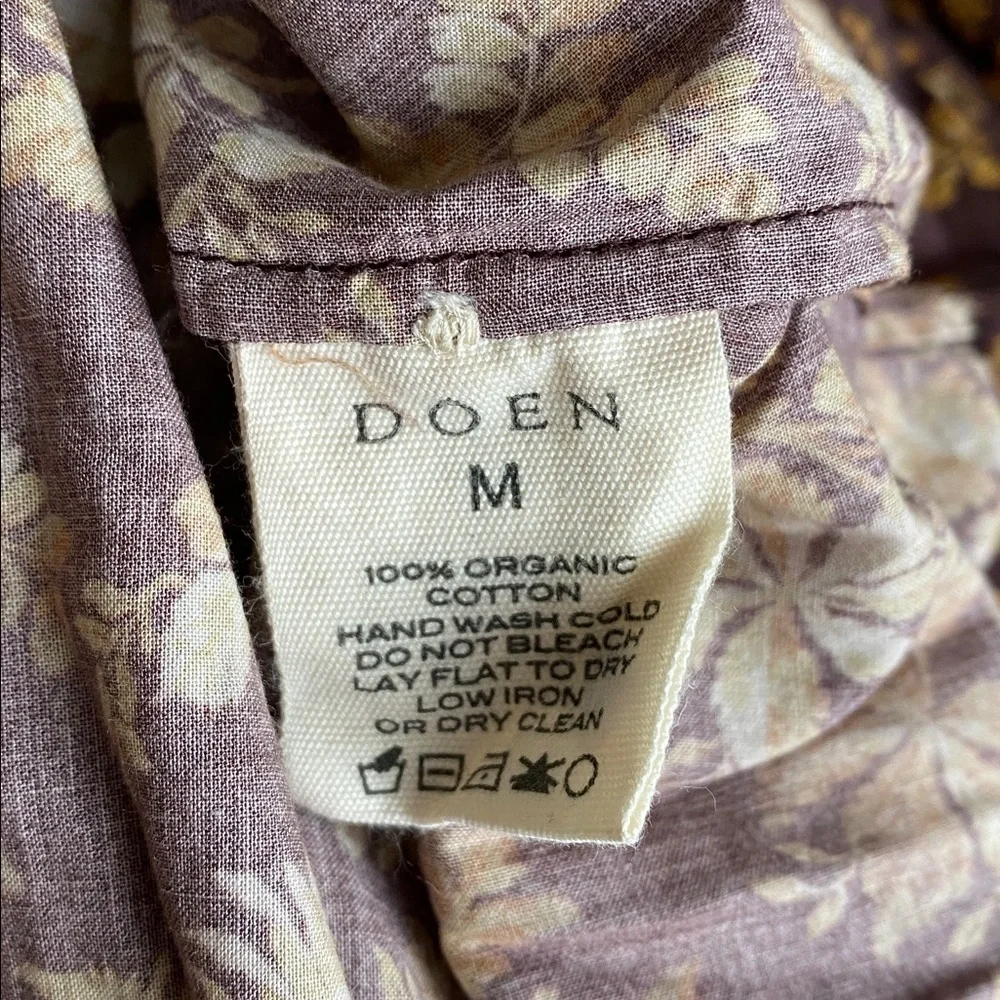 Doen Norma fern grove floral tie neck blouse